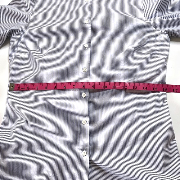 Banana Republic Blue and White Striped Riley Shirt Sz 4 - Picture 7 of 12